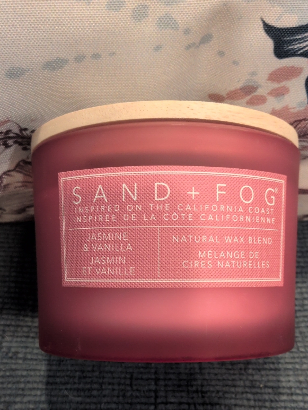 🐿️🐿️Sand + Fog Jasmine & Vanilla Scented Candle — Pink Jar